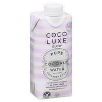 Coco Luxe Glow Pure Coconut Water with Added Collagen & Acai, 16.9 Ounce