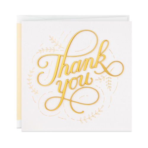 Hallmark Signature Thank You Card, Thank You So Much (Nurses Day Card, Teacher Appreciation, Healthcare Worker Gift)