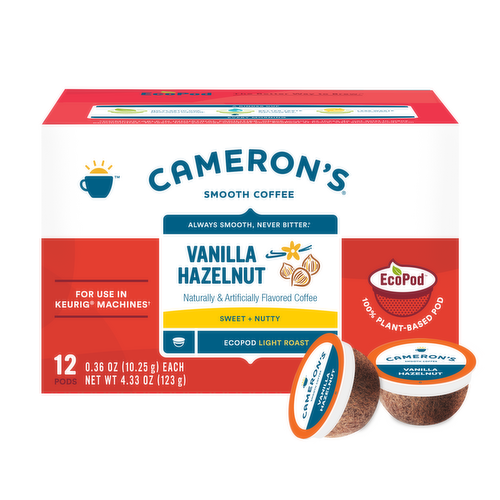 Cameron's K-Cups Vanilla Hazelnut Light Roast Coffee