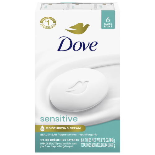 Dove Sensitive Skin Moisturizing Beauty Bars 6 Pack