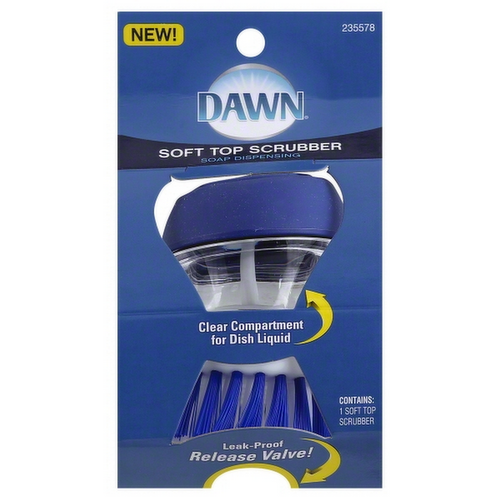 Dawn Soft Top Scrubber Brush with Soap Dispenser