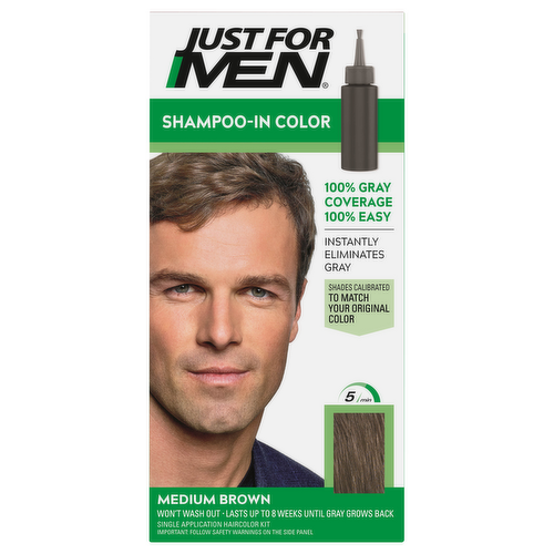 Just For Men Medium Brown Shampoo-in Hair Color