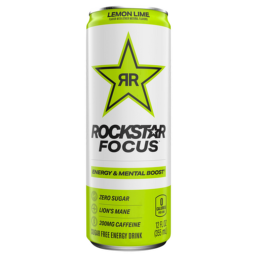 Rockstar Focus Lemon Lime Sugar Free Energy Drink