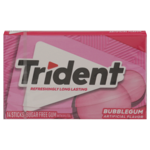 Trident Bubblegum Sugar Free Gum with Xylitol