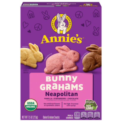 Annie's Homegrown Organic Naepolitan Bunny Graham Snacks