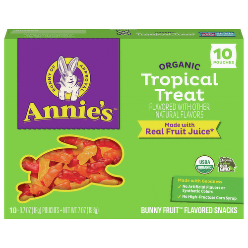 Annie's Homegrown Organic Tropical Treat Bunny Fruit Snacks