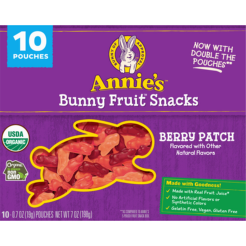 Annie's Homegrown Organic Berry Patch Bunny Fruit Snacks