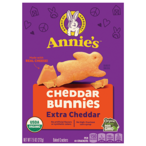 Annie's Homegrown Organic Extra Cheesy Cheddar Bunnies Snack Crackers