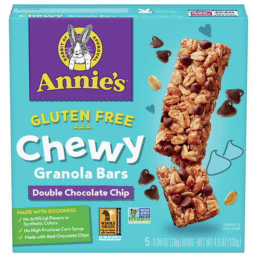 Annie's Homegrown Gluten Free Double Chocolate Chip Granola Bars