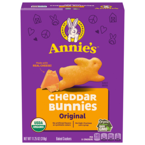 Annie's Organic Cheddar Bunnies Baked Snack Crackers