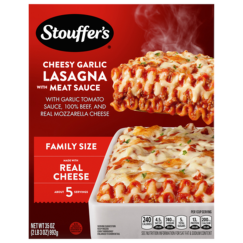 Stouffer's Cheesy Garlic Lasagna with Meat Sauce Family Size