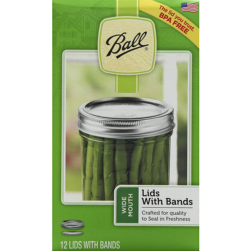 Ball Wide Mouth Mason Jar Lids with Bands