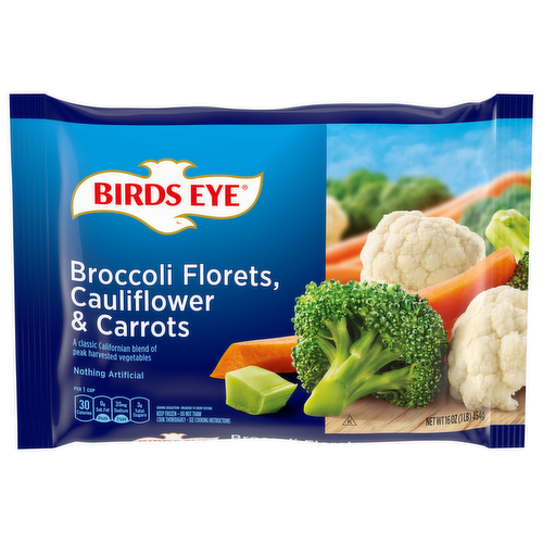 Birds Eye Broccoli Florets, Cauliflower & Carrots