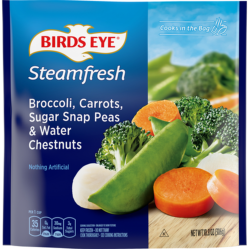 Birds Eye Steamfresh Broccoli, Carrots, Sugar Snap Peas & Water Chestnuts