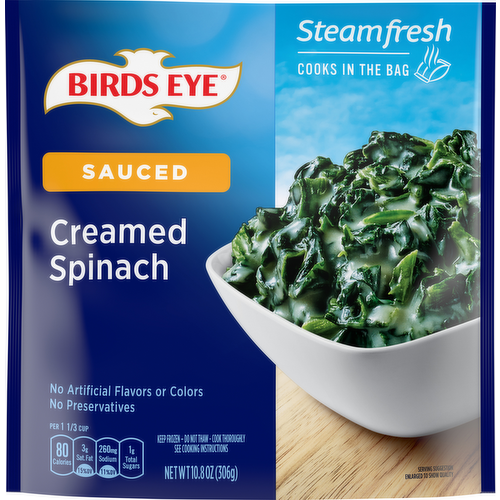 Birds Eye Steamfresh Sauced Creamed Spinach