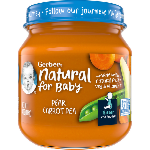 Gerber 2nd Foods Natural Pear Carrot Pea Baby Food