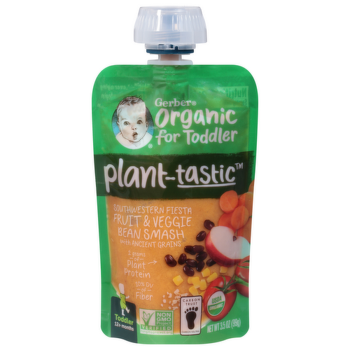 Gerber Organic for Toddler Plant-Based Southwestern Fiesta Fruit & Veggie Bean Smash