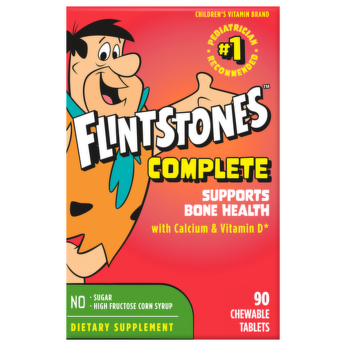 Flintstones Children's Complete Multivitamins + Bone Health Support Chewable Tablets