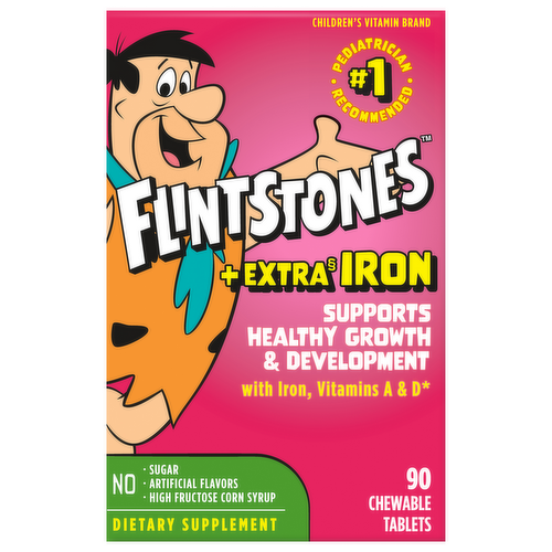Flintstones Children's Complete Multivitamins + Extra Iron Chewable Tablets