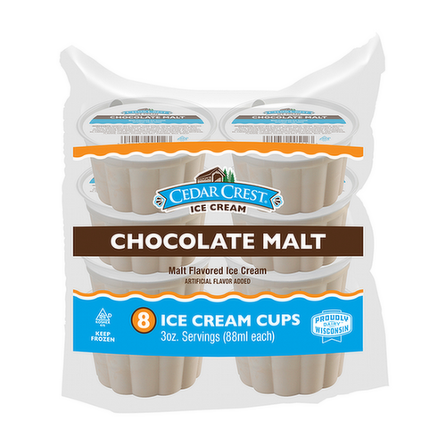 Cedar Crest Chocolate Malt Ice Cream Cups