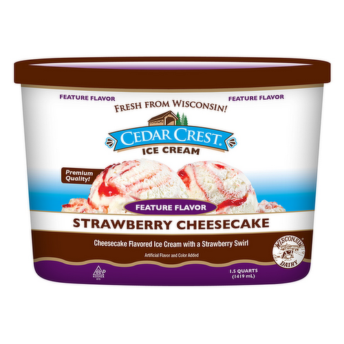 Cedar Crest Strawberry Cheesecake Ice Cream