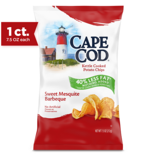 Cape Cod 40% Reduced Fat Sweet Mesquite Barbecue Kettle Cooked Potato Chips