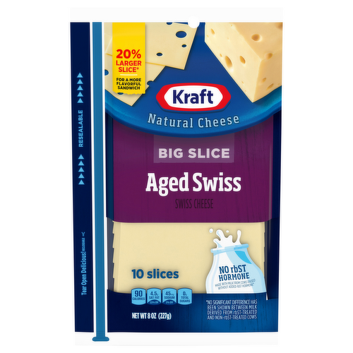 Kraft Big Slice Aged Swiss Cheese Slices