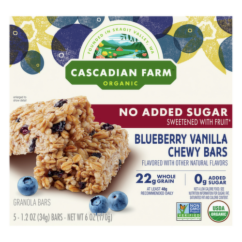 Cascadian Farm Organic Blueberry Vanilla Chewy Granola Bars