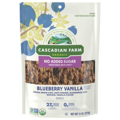 Cascadian Farm Organic No Added Sugar Blueberry Vanilla Granola