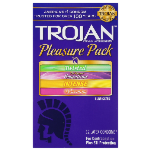 Trojan Pleasure Pack Lubricated Laxes Condoms