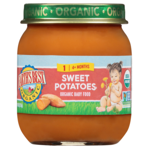 Earth's Best Organic Sweet Potatoes Stage 2 Baby Food