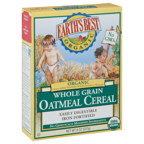 Earth's Best Organic Whole Grain Oatmeal Cereal Baby Food