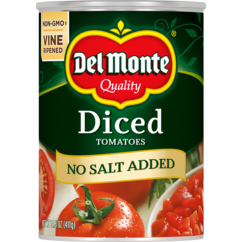 Del Monte Diced Tomatoes No Salt Added