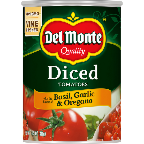 Del Monte Diced Tomatoes with Basil, Garlic & Oregano