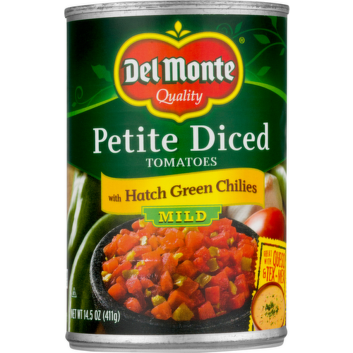 Del Monte Diced Tomatoes With Mild Green Chilies