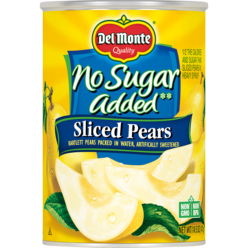 Del Monte No Sugar Added Sliced Pears