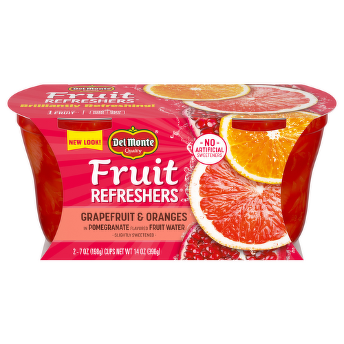 Del Monte Fruit Refreshers Grapefruit & Oranges in Pomegranate Flavored Slightly Sweetened Fruit Water