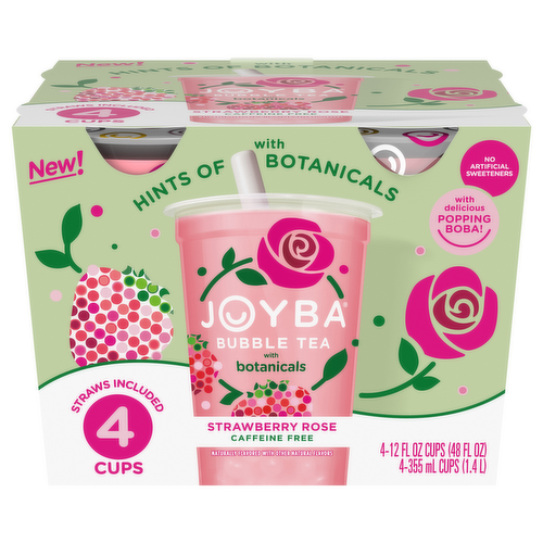 Joyba Bubble Tea with Botanicals Strawberry Rose Tea