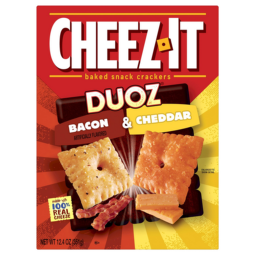 Cheez-It Douz Bacon & Cheddar Baked Cheese Snack Crackers