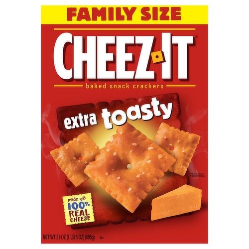 Cheez-It Extra Toasty Baked Snack Crackers Family Size
