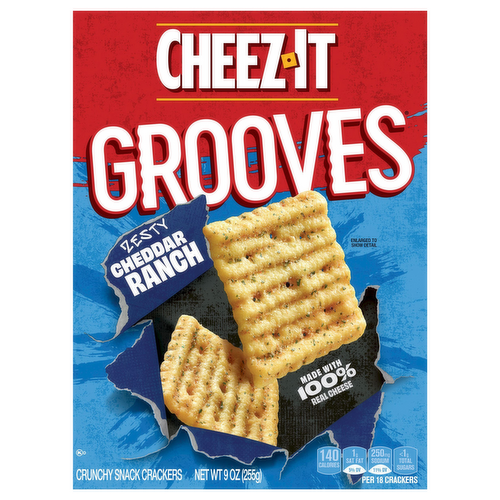 Cheez-It Grooves Zesty Cheddar Ranch Crispy Cracker Chips