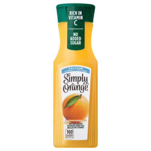 Simply Orange Pulp Free Orange Juice with Calcium & Vitamin D Single