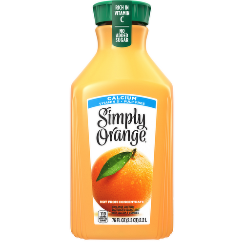 Simply Orange Pulp Free Orange Juice with Calcium & Vitamin D