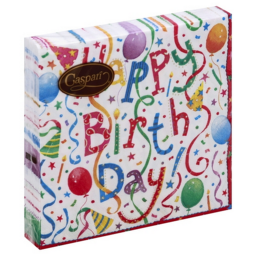 Caspari Happy Birthday Paper Lunch Napkins