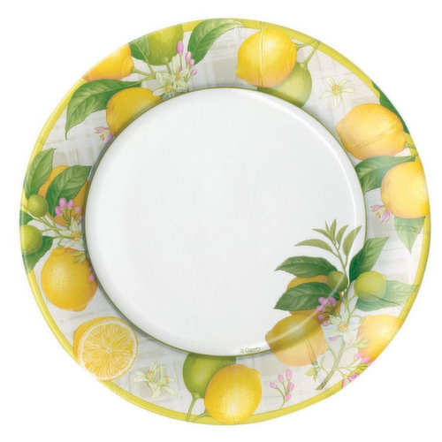 Caspari Citron Paper Plates 10.5 inch