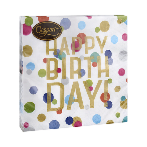 Caspari Happy Birthday Confetti Paper Lunch Napkins