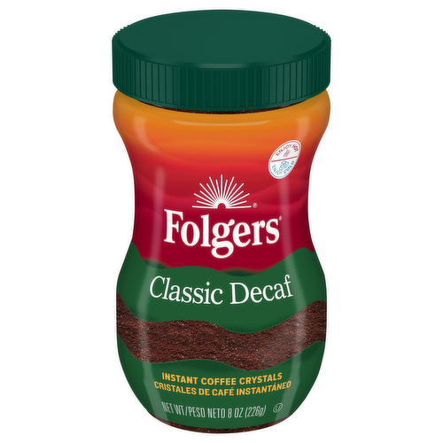 Folgers Classic Decaf Instant Coffee Crystals