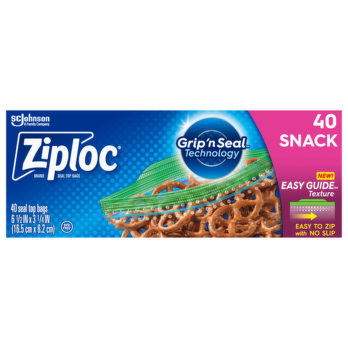 Ziploc Seal Top Snack Bags