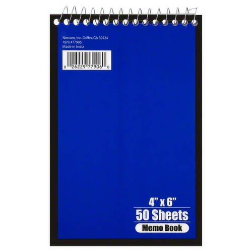 Norcom 4X6 Top Spiral Memo Notebook