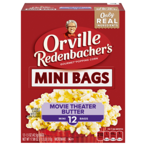 Orville Redenbacher's Movie Theater Butter Microwave Popcorn Mini Bags